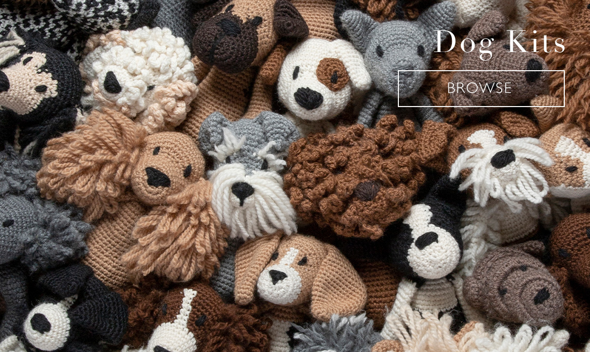 Dog kits crochet patterns pets book toft kerry lord